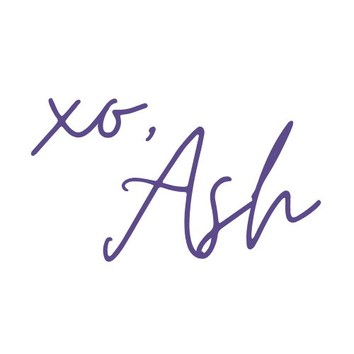 Inspirational message "Xo, Ash" with faith and encouragement themes for moms.
